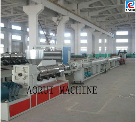 PE / PP / PERT Plastic Pipe Extrusion Line , Single Screw Water Pipe Extrusion Machinery