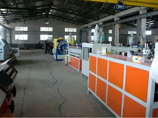 PVC Fiber Reinforced Soft Pipe Production Line Single Screw Pipe Extrusion Machine