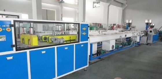 Fully Automatic Twin Screw Extruder , PVC Dual Line Rigid Pipe Making Machine
