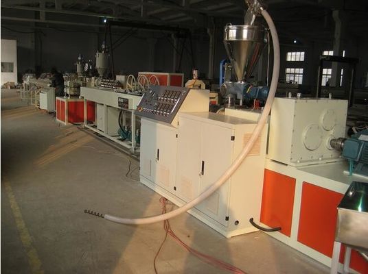 PP / PE / PVC Plastic Pipe Extrusion Line , Twin Pipe Double Screw Extruder