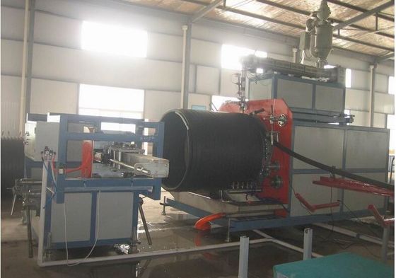 PVC Sprial Plastic Pipe Extrusion Line , Double Screw PVC Sprial Pipe Making Machine