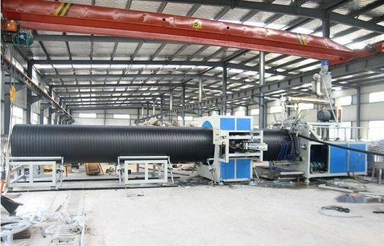 Automatic Plastic Pipe Extrusion Line , Sprial Hdpe Pipe Production Line low noise