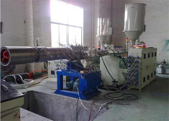 Plastic Irrigating Corrugated Pipe Production Line / Extruder , Automatic