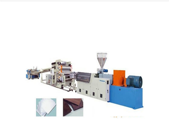 Wood Plastic Cabinet Twin Extruder Machine , Furniture WPC Board Production Line