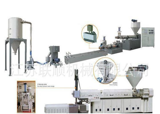 PP PE Granules Production Line , Plastic Waste Recycling Granulating Making Machine