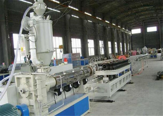 Single Screw High Output Corrugated Pipe Machine / Plastic Pipe Extrusion Line