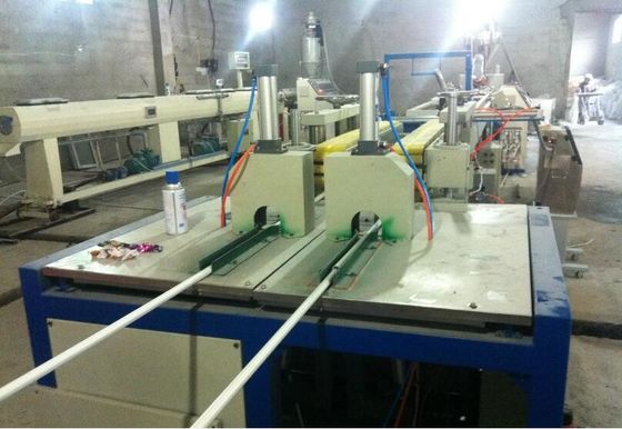 Daul Line Rigid Pvc Pipe Manufacturing Machine , PVC Pipe Plants 2*8m/Min