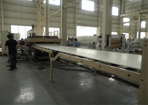 Construction Wpc Board Production Line , Pvc Skinning Foam Board Production Line