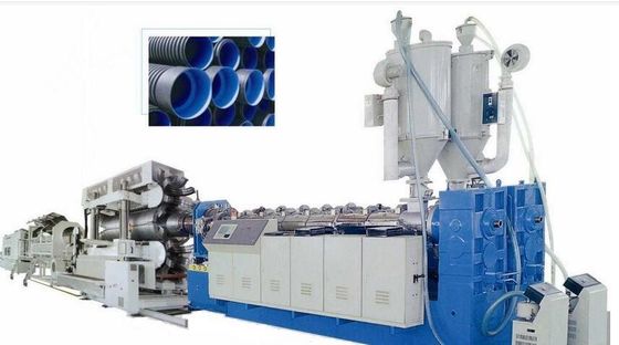 Powerful Plastic Pipe Extrusion Line / Double Wall Corrugated Pipe Machine