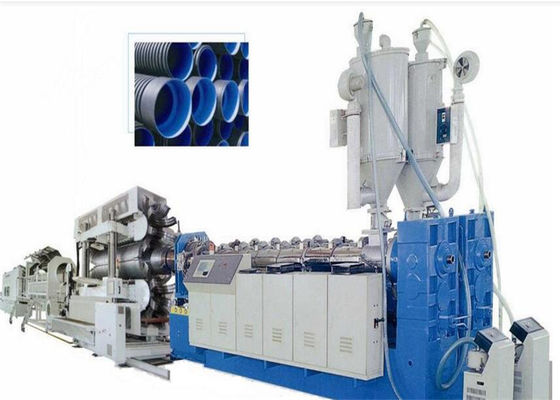 PVC Double Wall Corrugated Pipe Plastic Extrusion Machine , PVC Corrugated Pipe Extrusion Line