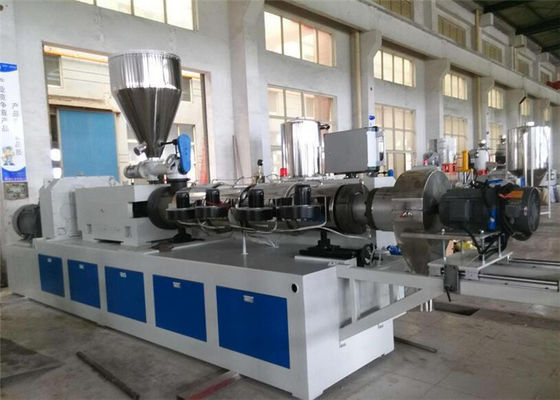 Double PVC Pipe Making Machines , Double Screw Plastic PVC Pipe Production Line