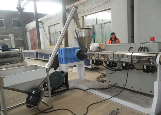 Wood Plastic Profile Extruder Machine , PVC PP PE Composte Wood Skirting Board Profile Machinery
