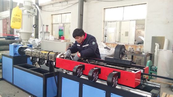 PP PE Single Wall Corrugated Conduit Pipe Extrusion Line  High Temperature Resistant