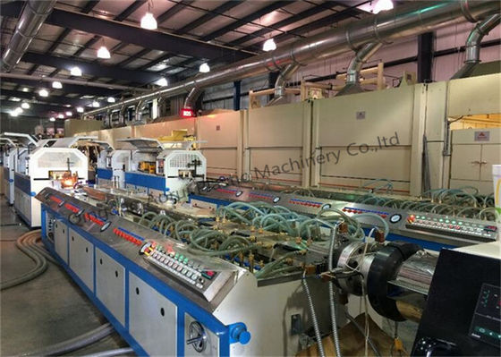 Waterproof WPC Plastic Profile Production Line For Skirting / Decking / Fence