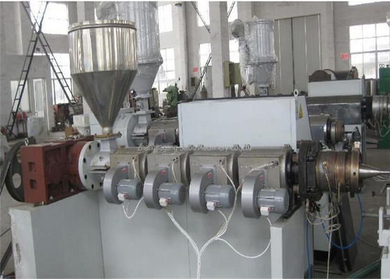 Good price PVC Corrugated Pipe Making Machine Twin Screw Extruder , Single Wall PVC Pipe Extrusion Machine online