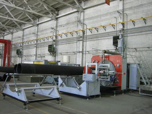 Good price HDPE Plastic Extrusion Line With Sprial Wall Winding , PE HDPE Plastic Pipe Making Machine online