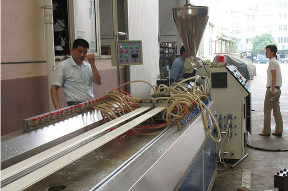 Good price Automatic Double screw WPC Profile Production Line Window And Door Profile Making online