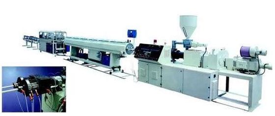 Good price Two Screw Plastic Extrusion Line , PP PE Twin Pipe Extruder With Siemens Motor online