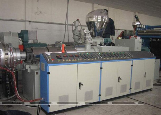 Good price PVC Dual Pipe Making Plastic Extrusion Line PVC PP PE Twin Pipe Extruder online