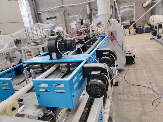 Automatic PE Corrugated Pipe Making Machine For Drainage Systems, SJ65/33 HDPE Corrugated Pipe Extruder Machine